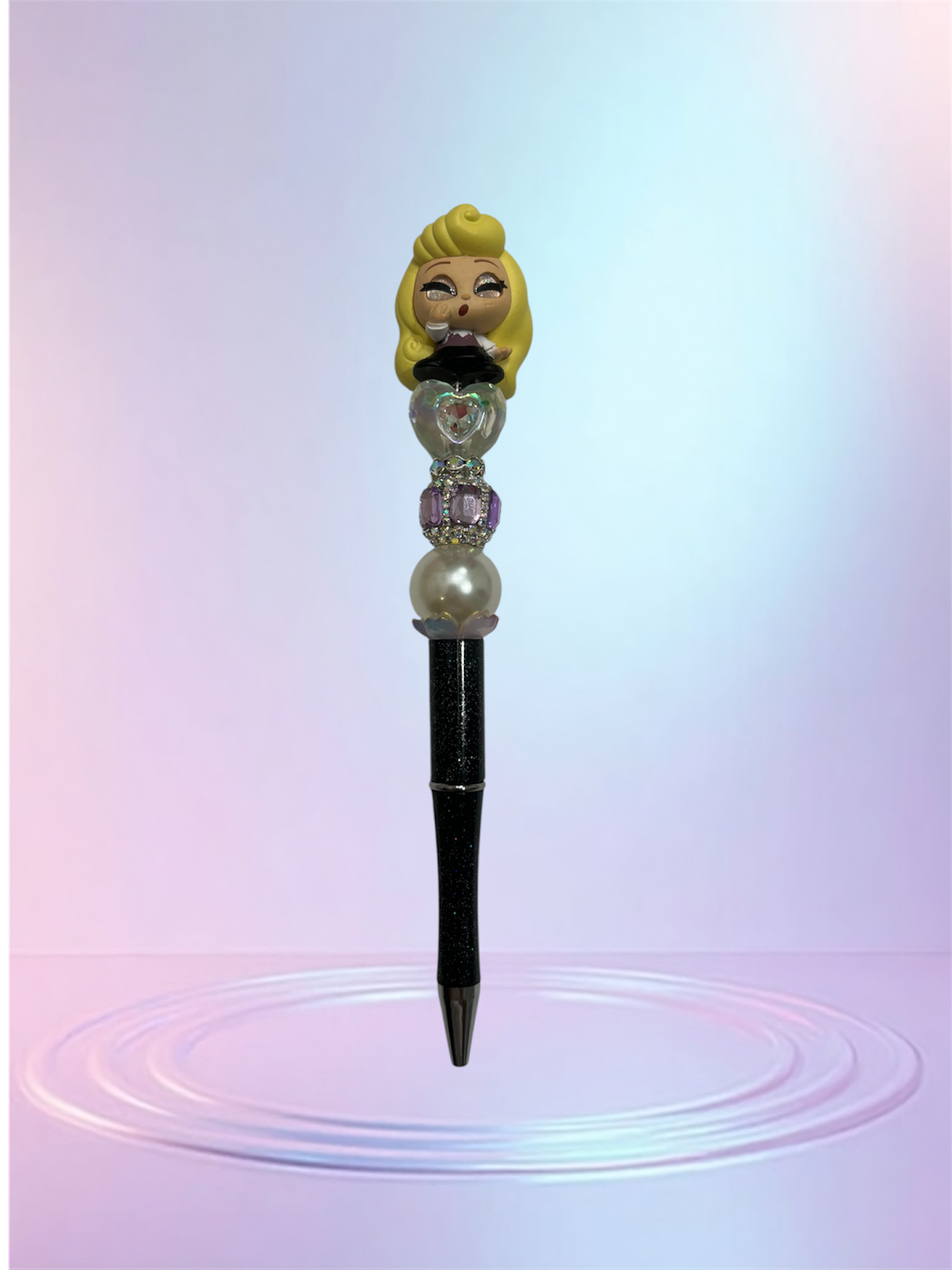 Aurora Handmade Beaded Pen – 💖 Aurora Pluma Artesanal con Cuentas – 💖