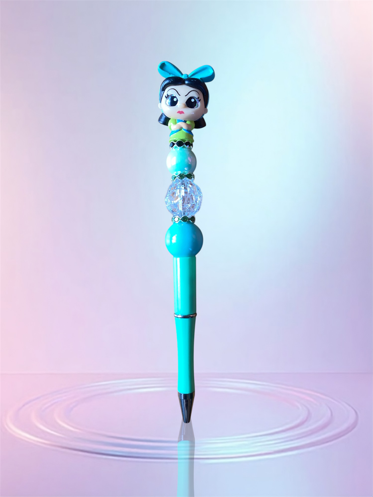 Handmade Beaded Pen – Unique & Personalized 💖 Pluma Artesanal con Cuentas – Única y Personalizada 💖