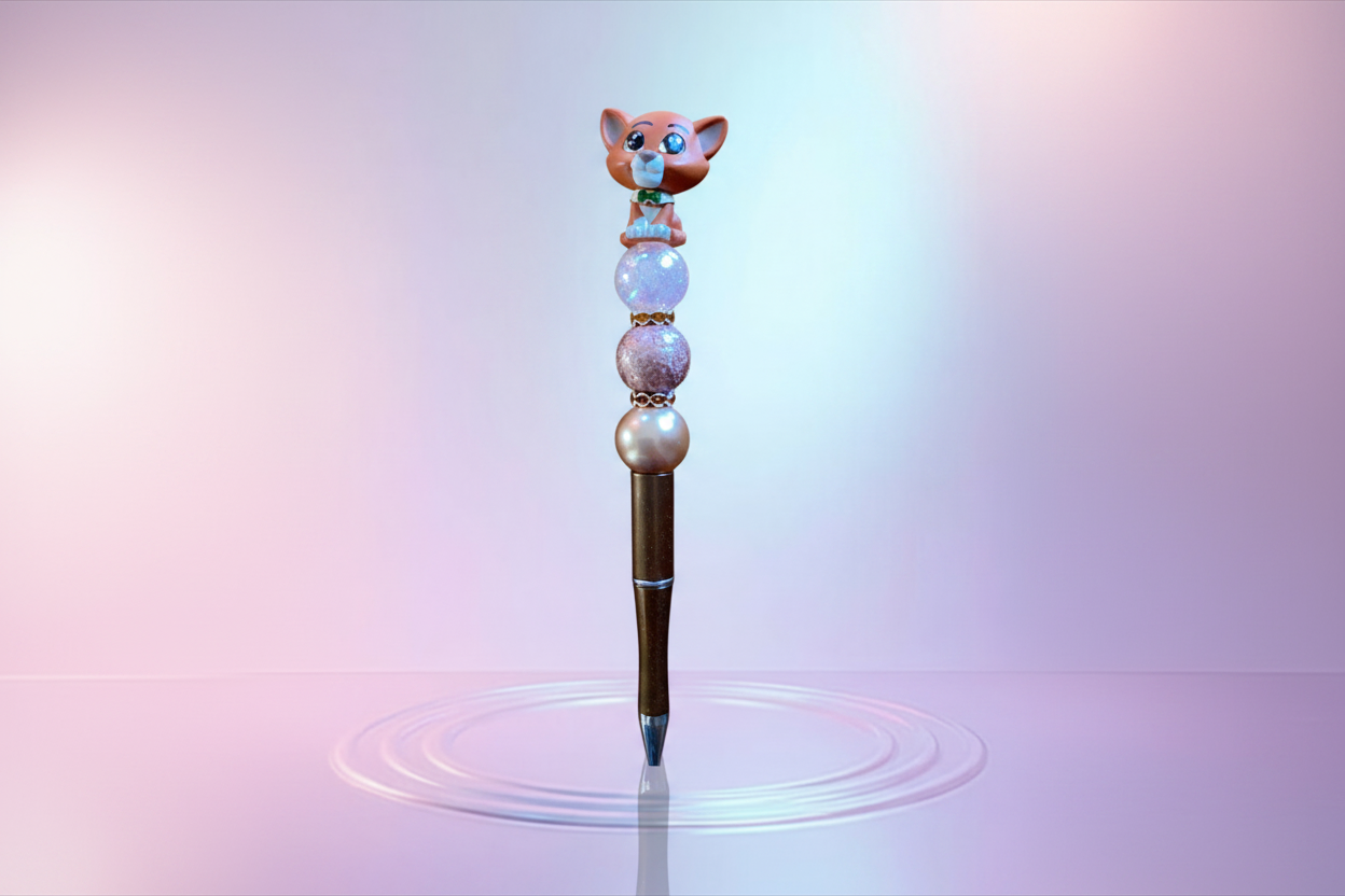 Beaded Pen – Inspired by Thomas O'Malley💖 Pluma – Inspirada en Thomas O'Malley 💖