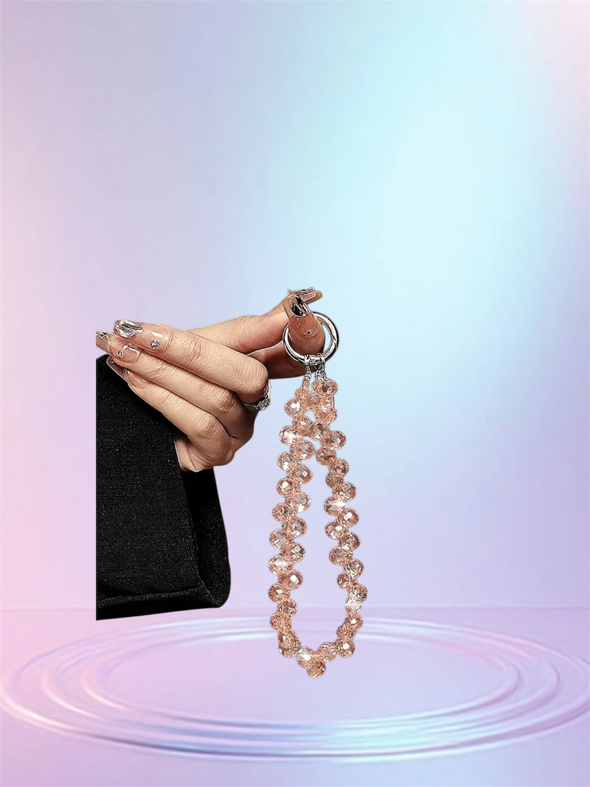 Phone Charm Strap, Beaded Phone Wrist Strap, Cellphone Lanyard Chain with Tether Tab