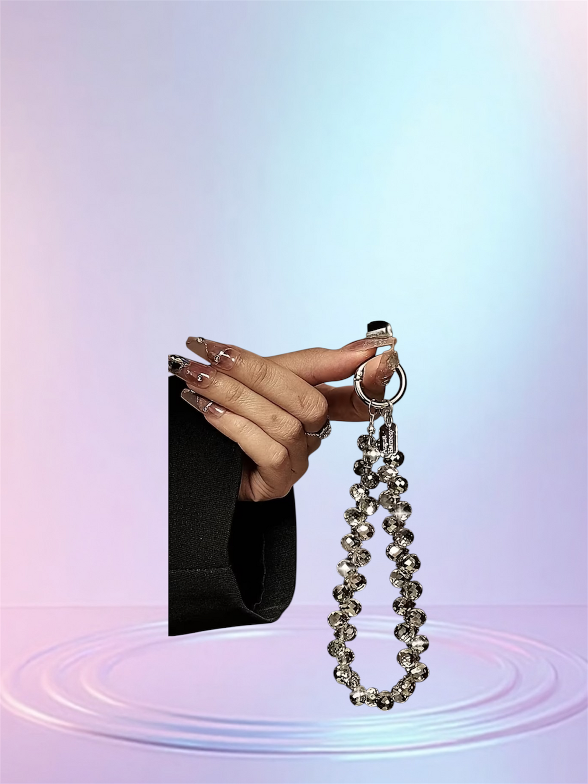 Phone Charm Strap, Beaded Phone Wrist Strap, Cellphone Lanyard Chain with Tether Tab