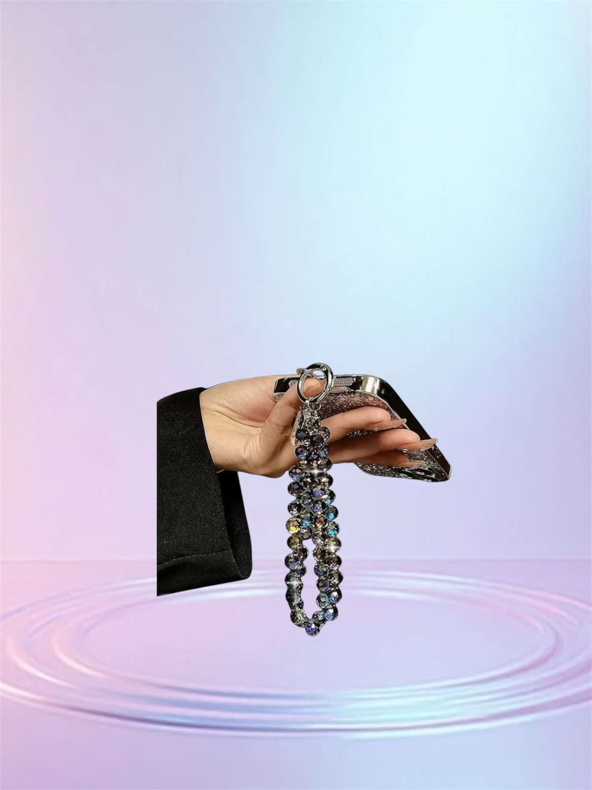 Phone Charm Strap, Beaded Phone Wrist Strap, Cellphone Lanyard Chain with Tether Tab