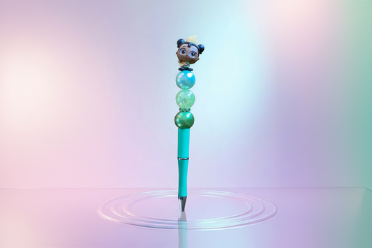 Handmade Beaded Pen – Inspired by Baby Tiana 💖 Pluma Artesanal con Cuentas – Inspirada en bebe Tiana💖