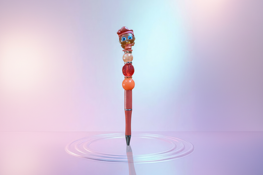 Handmade Beaded Pen – Inspired by Hercules💖 Pluma Artesanal con Cuentas – Inspirada en Hercules 💖